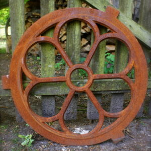 Eisenfenster, Fenster für den Giebel, ehemaliges Antik Stallfenster, rund D70