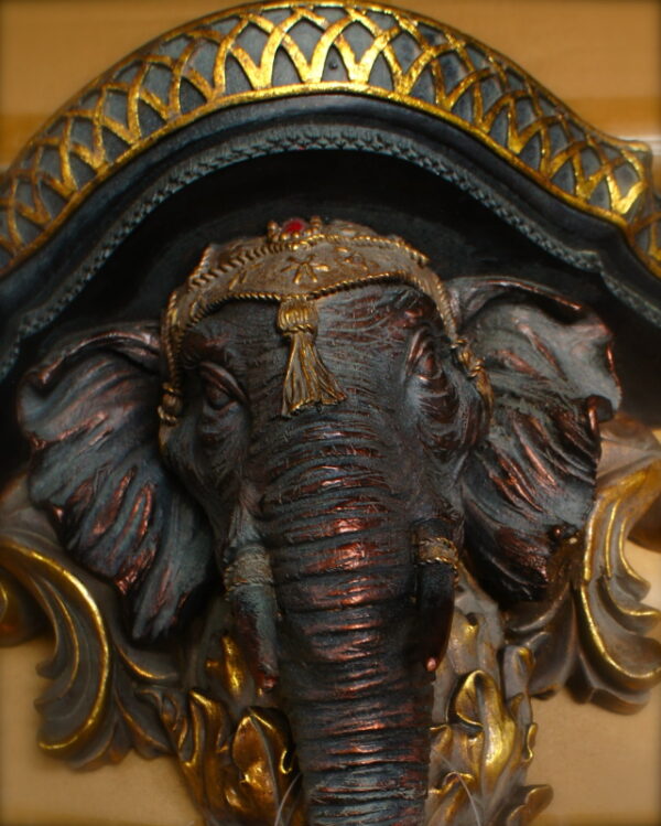Konsole, Wandkonsol​e, indisch Rega​lträger, Elefant des Maharadja Regal INDIEN