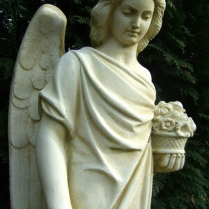 Engel Skulptur Gartenfiguren Grabengel Friedhofsengel Steinguss